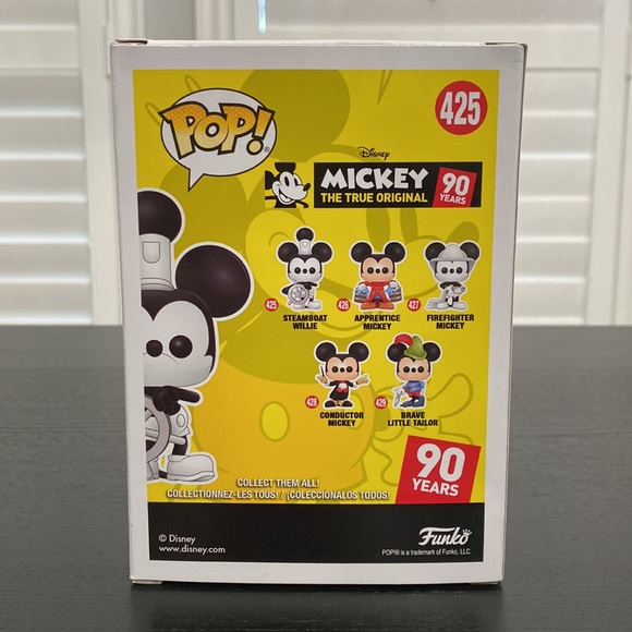 Funko Pop! Mickey Mouse 90th Birthday Disney’s Steamboat Willie #425 - Picture 5 of 11